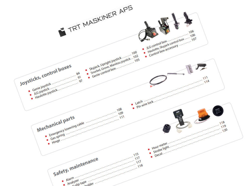 TRT Maskiner lift reservedele